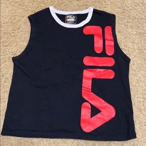 Black and red FILA tank top!